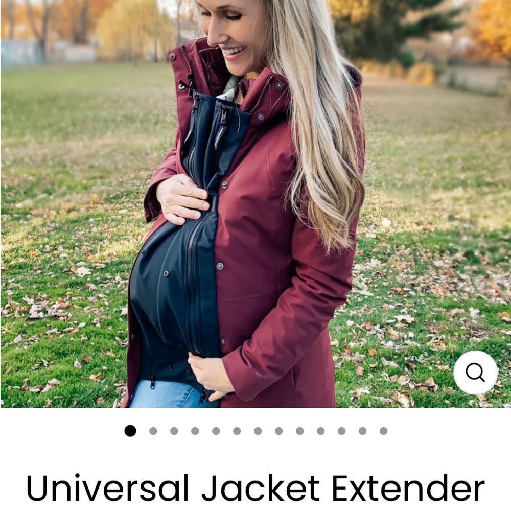 Maternity Utility Jacket with Extender Panel in Burgundy